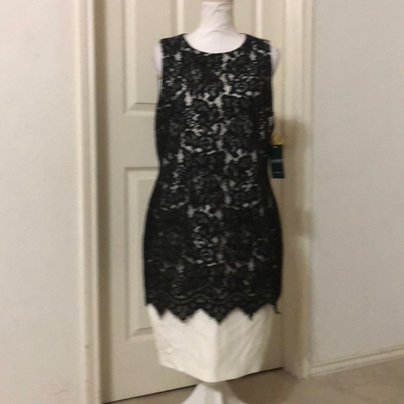 Lauren Ralph Lauren Lace-Overlay Sheath Dress - Picture 2 of 6